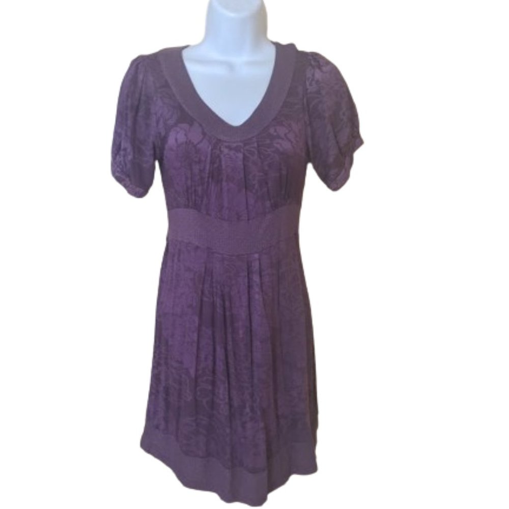 Purple Fit and Flare Dress Size Small (FLAW) ---